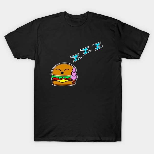 Ice cream Sleeping Relaxed Summer Cheeseburger Gift T-Shirt by MaystarUniverse